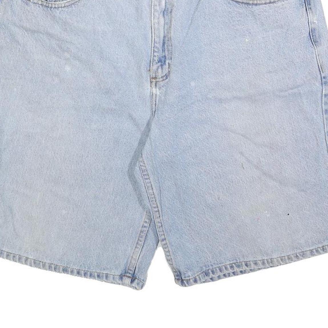 HIGHLAND Mens Cotton Blend Blue Casual Shorts XL W38 Light Wash Denim Style