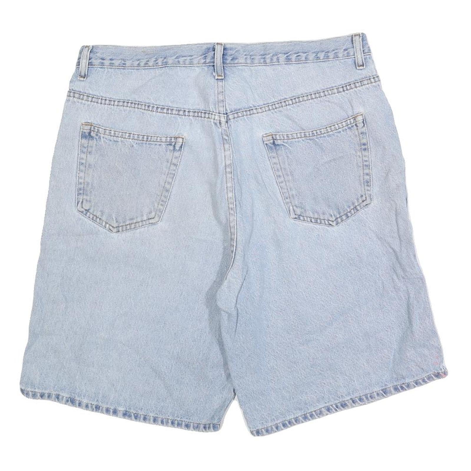 HIGHLAND Mens Cotton Blend Blue Casual Shorts XL W38 Light Wash Denim Style