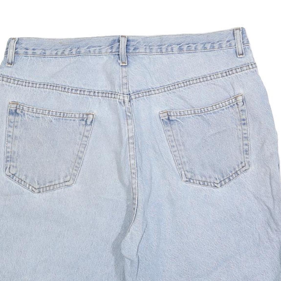 HIGHLAND Mens Cotton Blend Blue Casual Shorts XL W38 Light Wash Denim Style