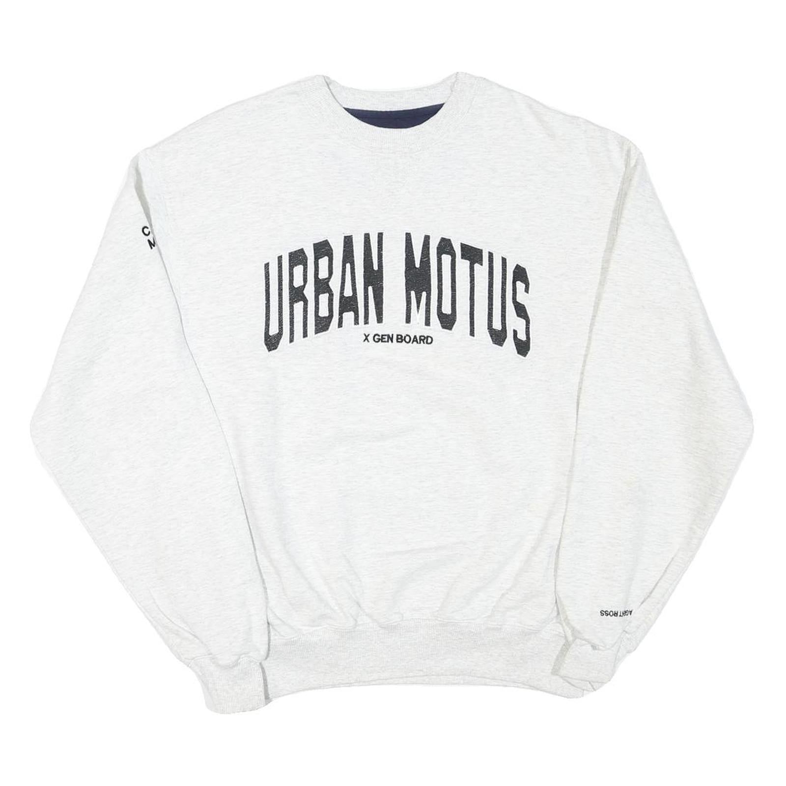 CHAMPION Mens White Urban Motus X Gen Board Crew Neck M Cotton Sweatshirt