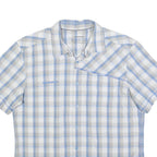 MAMMUT Mens Blue & Cream Check Shirt L Lightweight Cotton Casual Summer