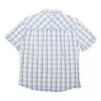 MAMMUT Mens Blue & Cream Check Shirt L Lightweight Cotton Casual Summer