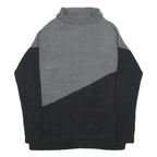 DKNY Womens Black & Grey Plain Jumper Roll Neck Tight Knit S Acrylic Blend