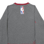 ADIDAS Mens Grey & Red Miami Heat V-Neck Sweatshirt S NBA Basketball