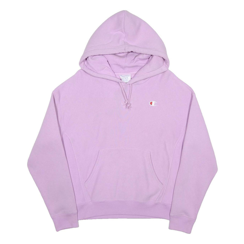 CHAMPION REVERSE WEAVE Womens Purple Hoodie M Cotton Blend Classic Pullover
