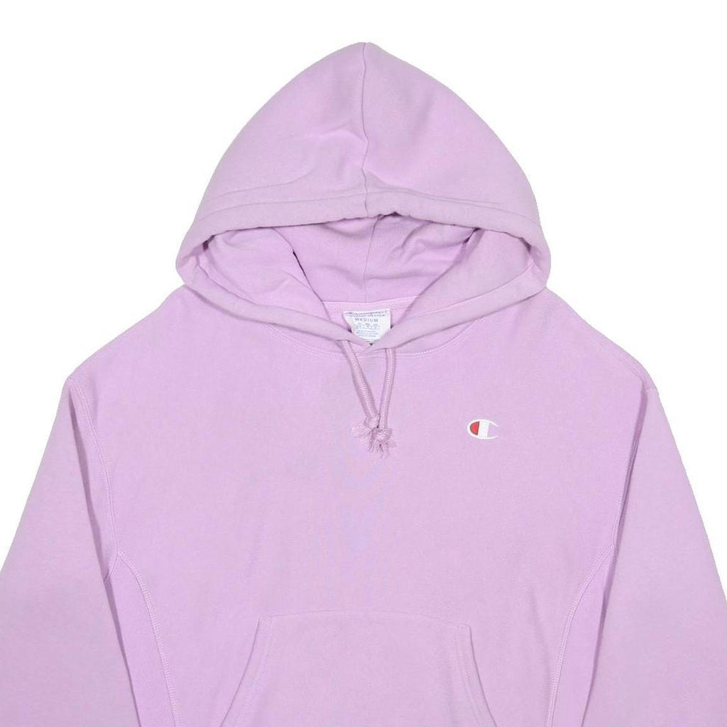 CHAMPION REVERSE WEAVE Womens Purple Hoodie M Cotton Blend Classic Pullover