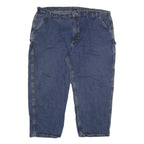 CARHARTT Mens Relaxed Blue Denim Jeans W46 L28 Workwear Zip Closure