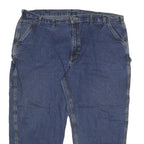CARHARTT Mens Relaxed Blue Denim Jeans W46 L28 Workwear Zip Closure