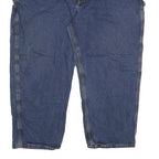 CARHARTT Mens Relaxed Blue Denim Jeans W46 L28 Workwear Zip Closure