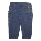 CARHARTT Mens Relaxed Blue Denim Jeans W46 L28 Workwear Zip Closure