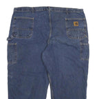CARHARTT Mens Relaxed Blue Denim Jeans W46 L28 Workwear Zip Closure
