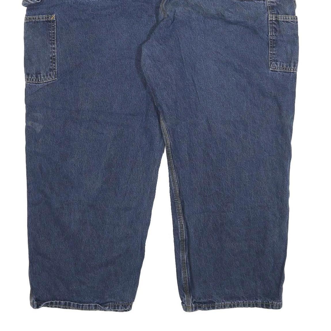 CARHARTT Mens Relaxed Blue Denim Jeans W46 L28 Workwear Zip Closure