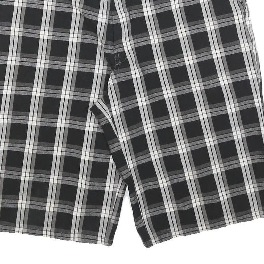 DICKIES Mens Shorts Black & Grey Check Casual M W32 Cotton Blend Smart