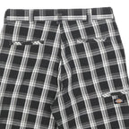 DICKIES Mens Shorts Black & Grey Check Casual M W32 Cotton Blend Smart