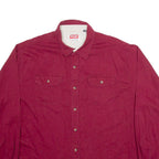 WRANGLER Mens Worker Shirt Red Long Sleeve XL