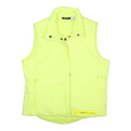 DKNY Womens Yellow Sleeveless Zip Jacket M Polyester Puffer Lightweight