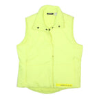 DKNY Womens Yellow Sleeveless Zip Jacket M Polyester Puffer Lightweight