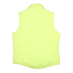 DKNY Womens Yellow Sleeveless Zip Jacket M Polyester Puffer Lightweight