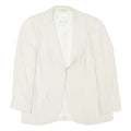 MAX MARA Womens Cream Jacket S Polyester Blend Plain Button Closure Classic Fit