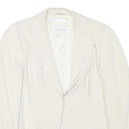 MAX MARA Womens Cream Jacket S Polyester Blend Plain Button Closure Classic Fit