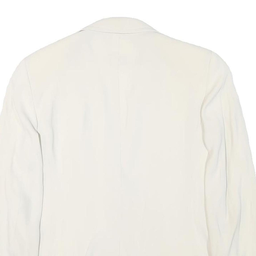 MAX MARA Womens Cream Jacket S Polyester Blend Plain Button Closure Classic Fit