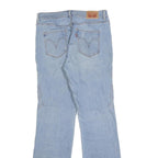 LEVI'S Womens Classic Light Blue Straight Denim Jeans W28 L32 Embroidered