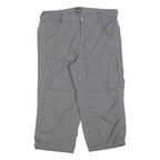 BIG TRAMP Womens Polyester Grey Relaxed Capri Trousers W32 L21 Outdoor Casual