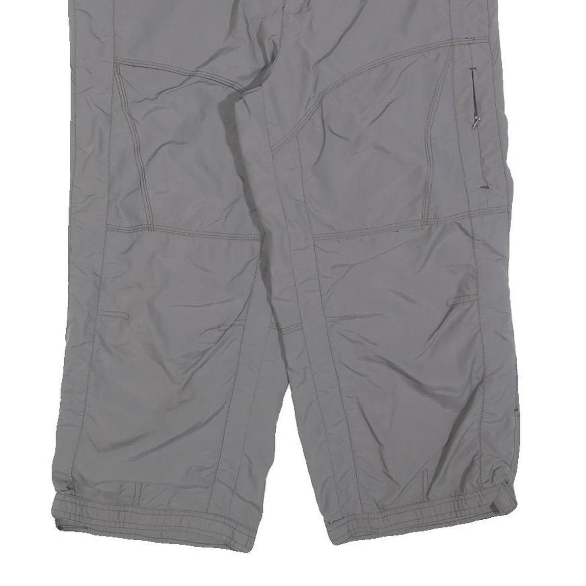 BIG TRAMP Womens Polyester Grey Relaxed Capri Trousers W32 L21 Outdoor Casual