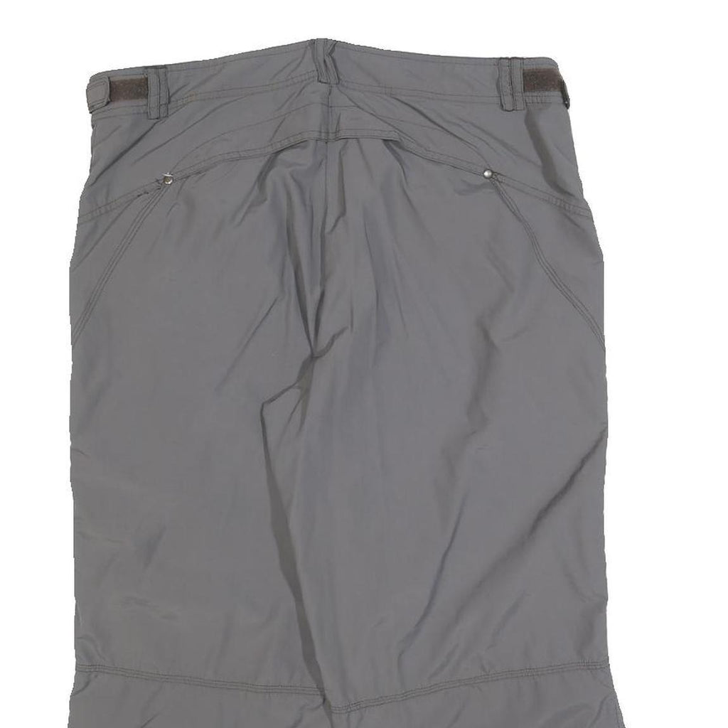 BIG TRAMP Womens Polyester Grey Relaxed Capri Trousers W32 L21 Outdoor Casual