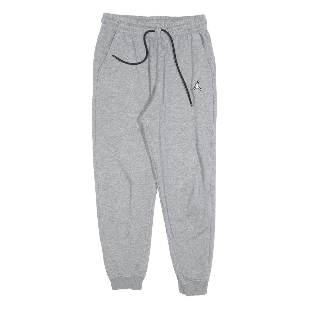 AIR JORDAN Mens Joggers Grey Slim Tapered Cotton Michael Jordan Jumpman Logo S