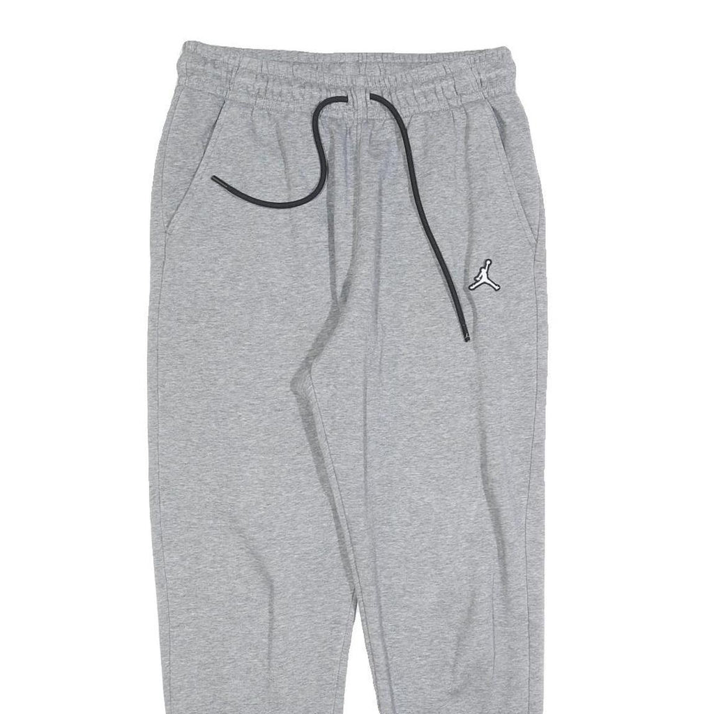 AIR JORDAN Mens Joggers Grey Slim Tapered Cotton Michael Jordan Jumpman Logo S