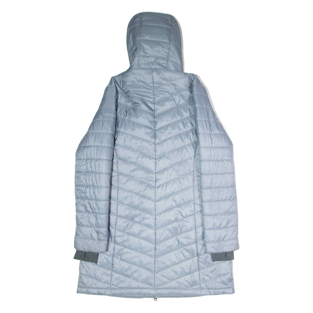 COLUMBIA Womens Puffer Coat Silver Hooded L