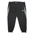 ADIDAS Mens Joggers Black & White Slim Tapered 2XL W40 L28 Sports Track Pants