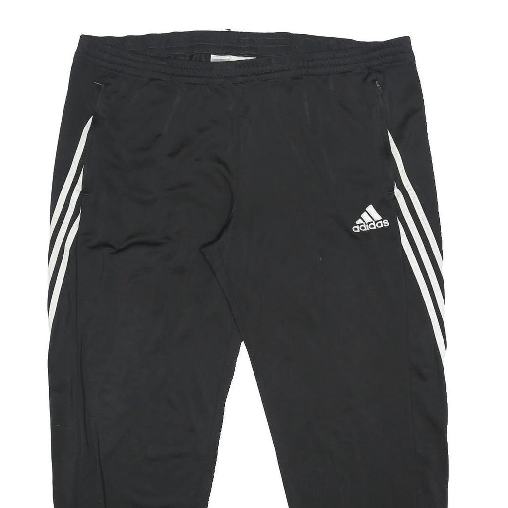 ADIDAS Mens Joggers Black & White Slim Tapered 2XL W40 L28 Sports Track Pants