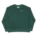 CHAMPION Mens Green Crew Neck XL Cotton Blend Sweatshirt Classic Logo