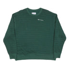 CHAMPION Mens Green Crew Neck XL Cotton Blend Sweatshirt Classic Logo