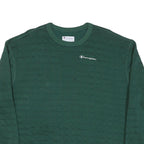 CHAMPION Mens Green Crew Neck XL Cotton Blend Sweatshirt Classic Logo