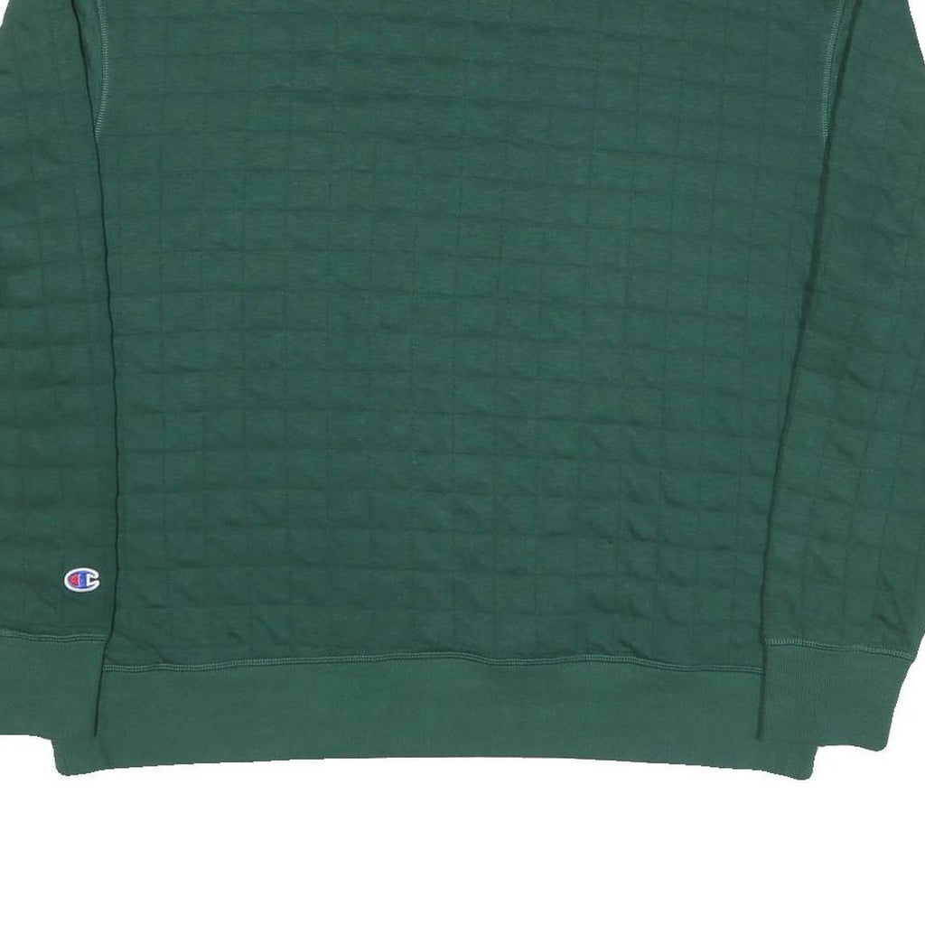 CHAMPION Mens Green Crew Neck XL Cotton Blend Sweatshirt Classic Logo