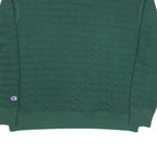 CHAMPION Mens Green Crew Neck XL Cotton Blend Sweatshirt Classic Logo