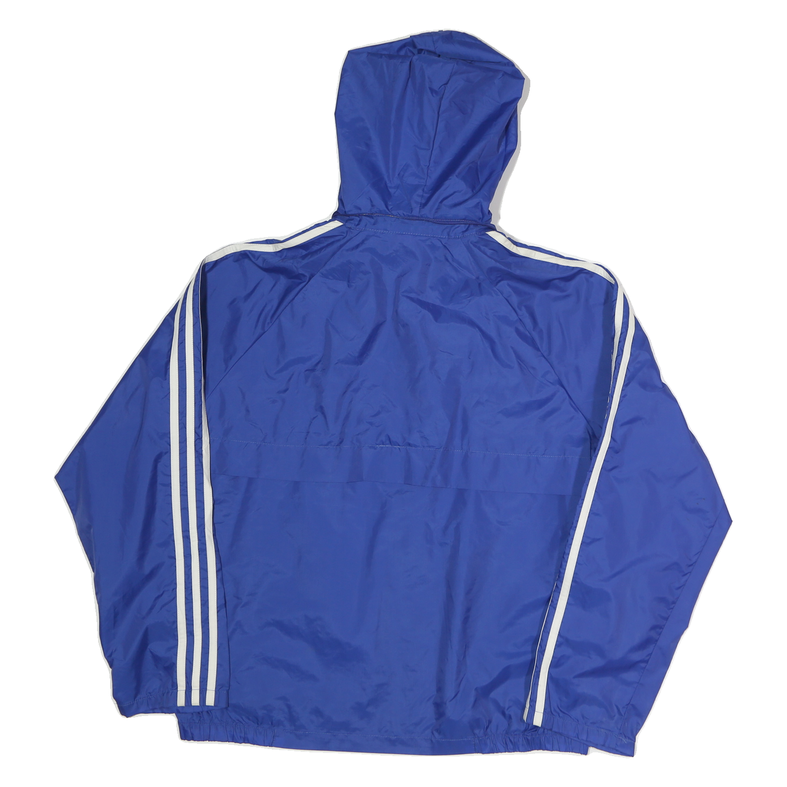 ADIDAS Mens Blue Zip Jacket M Polyester Track Plain Striped Classic Sportswear