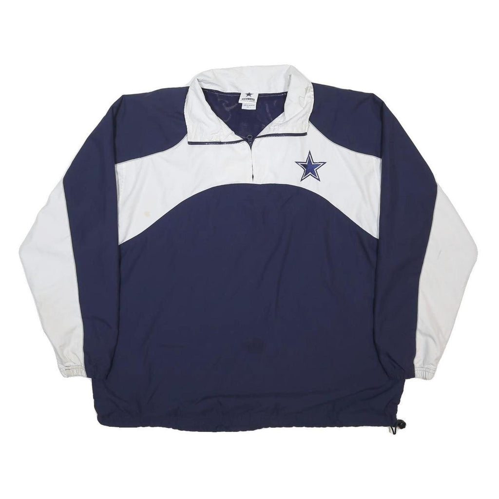 COWBOYS Mens Navy & White Pullover Sweatshirt L Star Logo Sportswear