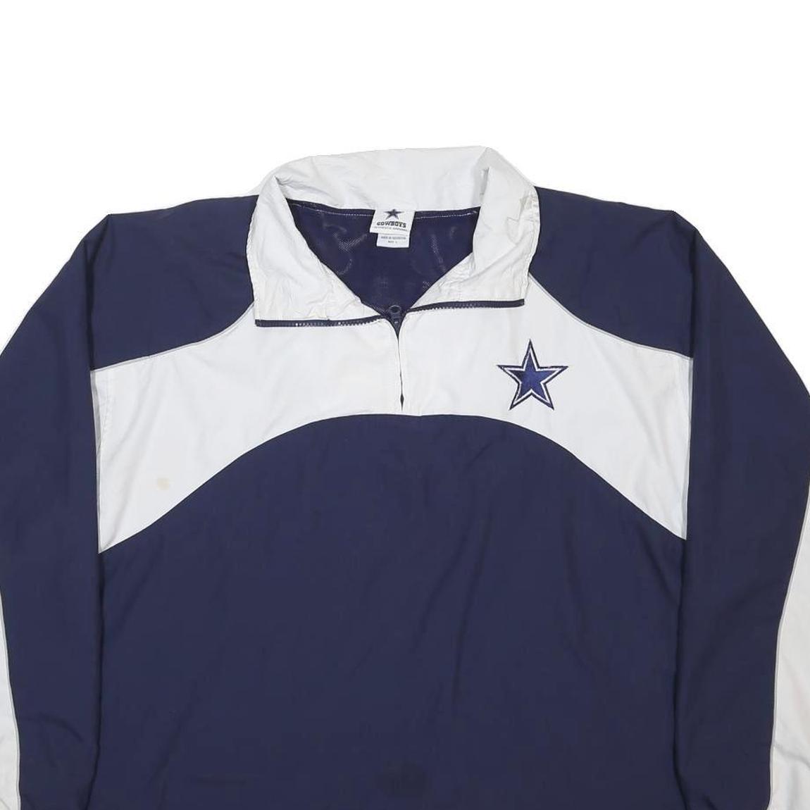 COWBOYS Mens Navy & White Pullover Sweatshirt L Star Logo Sportswear