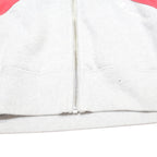 CHAMPION REVERSE WEAVE Womens Grey Blue & Red Zip Hoodie M Stylish Colourblock