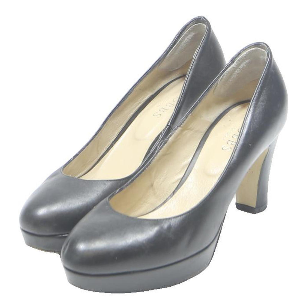 HOBBS LONDON Womens Classic Black Leather Platform Pumps UK 4.5 Elegant Formal