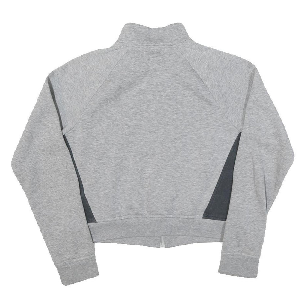 FILA Womens Grey Cotton Blend Zip Jacket UK 8 Casual Sportswear Panelled