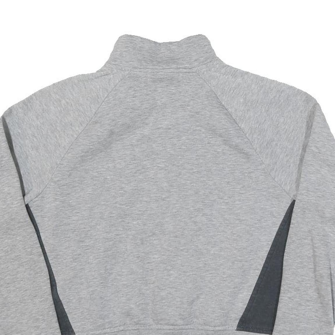 FILA Womens Grey Cotton Blend Zip Jacket UK 8 Casual Sportswear Panelled