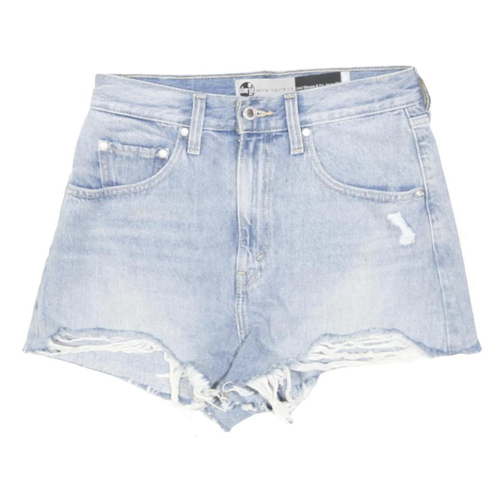 LEVI'S Womens Light Blue Denim Cut-Off Shorts S W28 Distressed Casual Summer