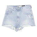 LEVI'S Womens Light Blue Denim Cut-Off Shorts S W28 Distressed Casual Summer