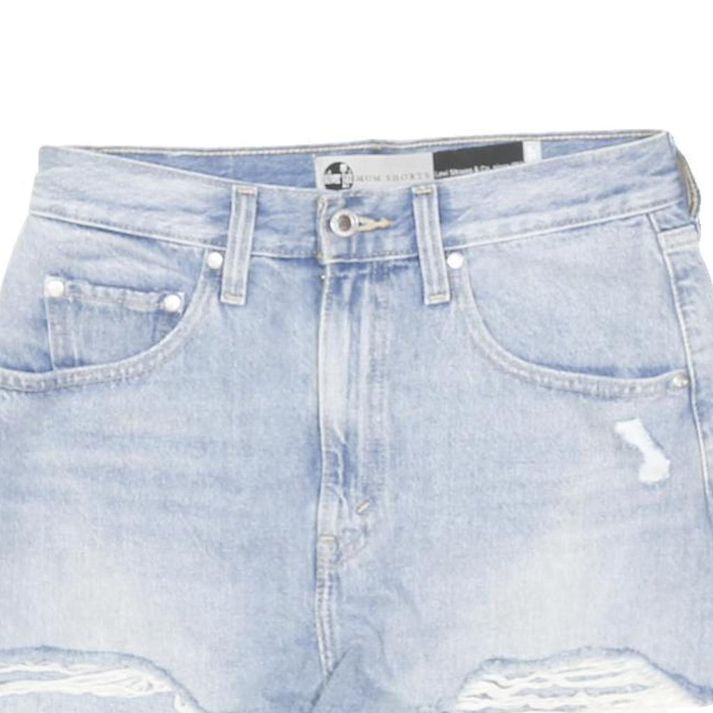 LEVI'S Womens Light Blue Denim Cut-Off Shorts S W28 Distressed Casual Summer