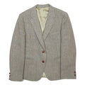HARRIS TWEED Mens Beige Wool Classic Jacket M Woven Button Plain Tweed